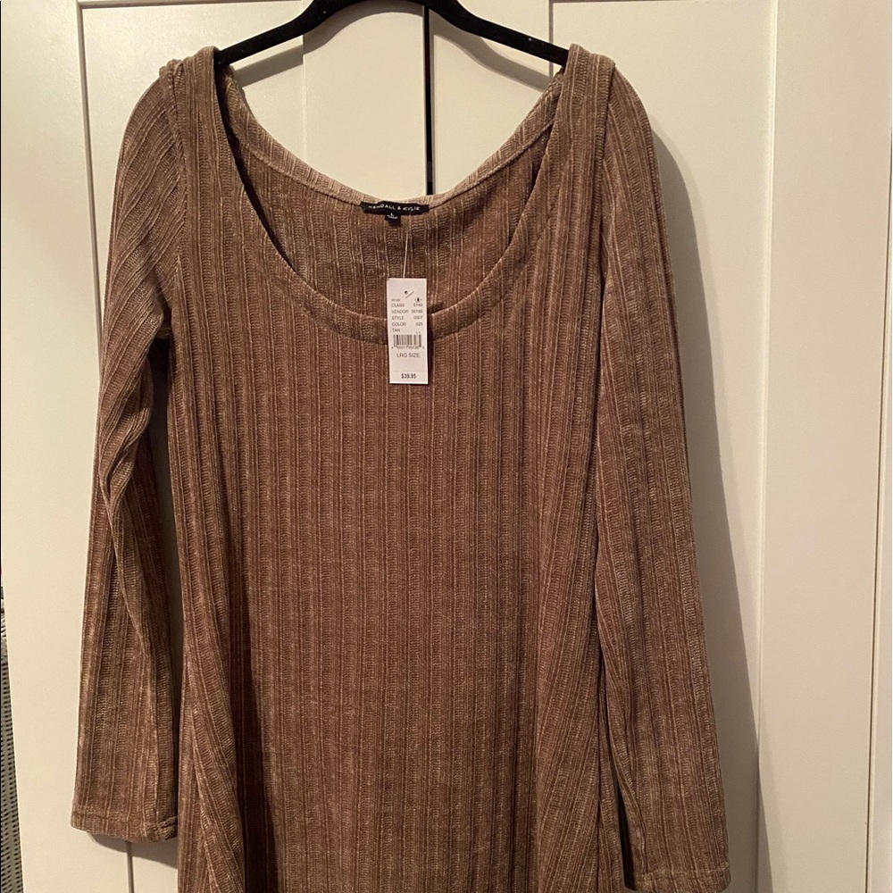 Pacsun “Cozy Chenille Mini Dress” Tan